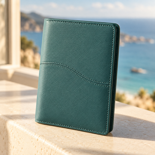 Coast Passport Cover — AI-generated design visualization